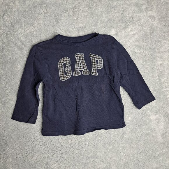 BabyGap Navy Long Sleeve Toddler Shirt 18-24 Months - Picture 1 of 3